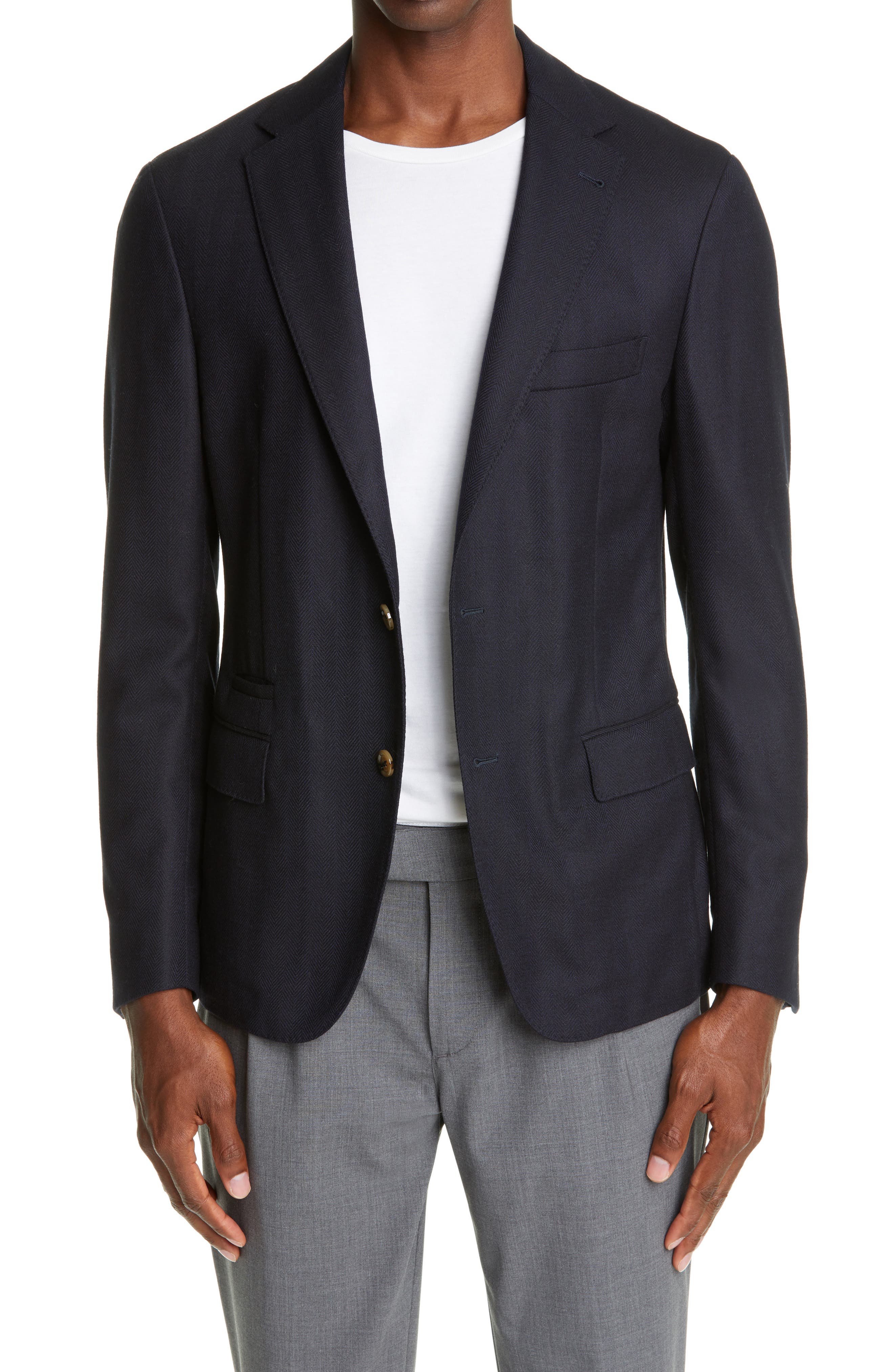 herringbone travel blazer