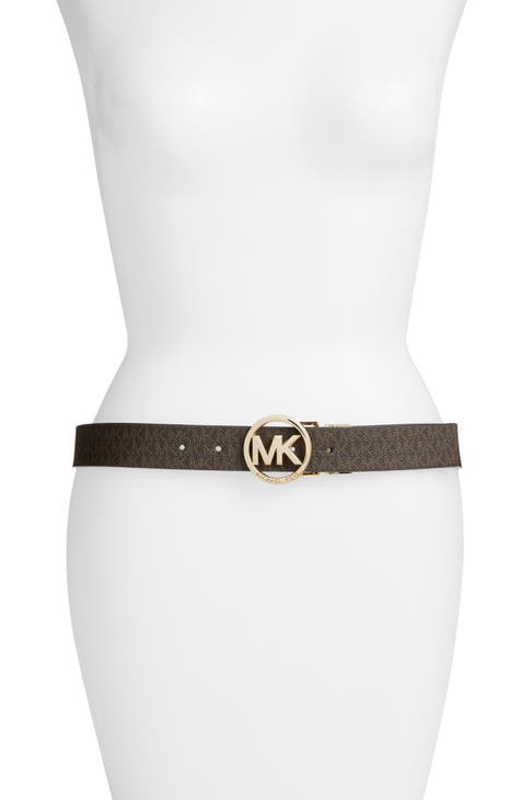 Michael Michael Kors Women's Mk Logo Chain Belt