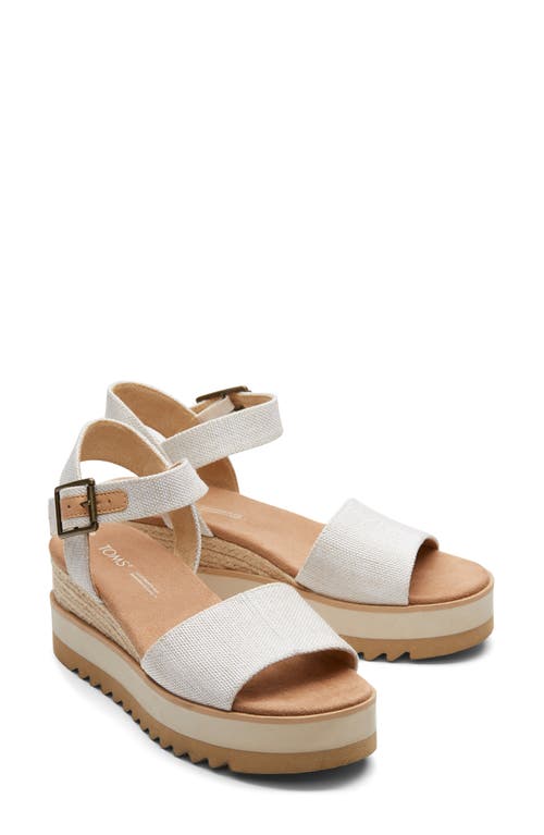 TOMS Diana Platform Wedge Sandal Natural Yarn Dye at Nordstrom,