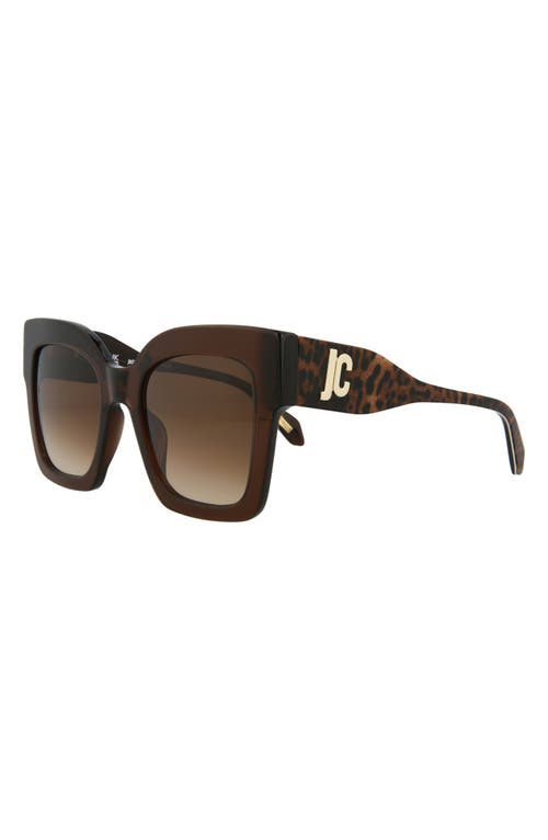 Just Cavalli Square-frame Acetate Sunglasses In Brown Brown Brown