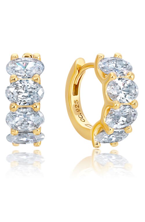 Crislu Cubic Zirconia Huggie Hoop Earrings in Gold at Nordstrom