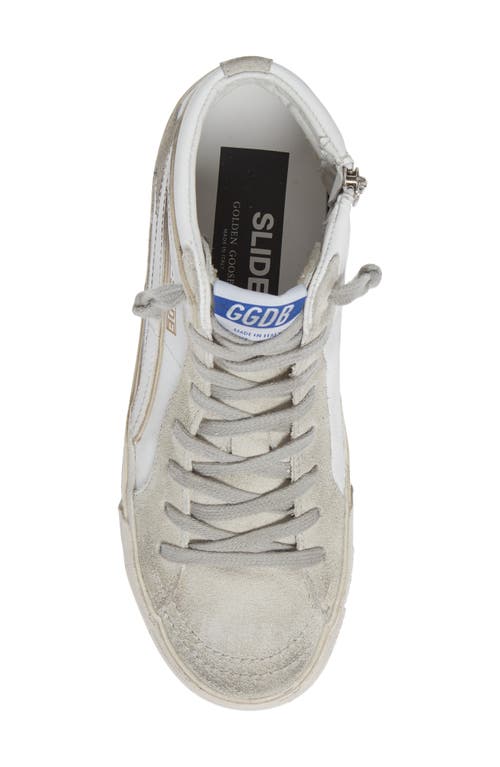 Shop Golden Goose Slide High Top Sneaker In White/ice