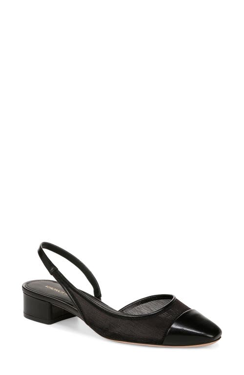 Veronica Beard Cecile Half d'Orsay Slingback Pump Black/Black Fabric at Nordstrom,