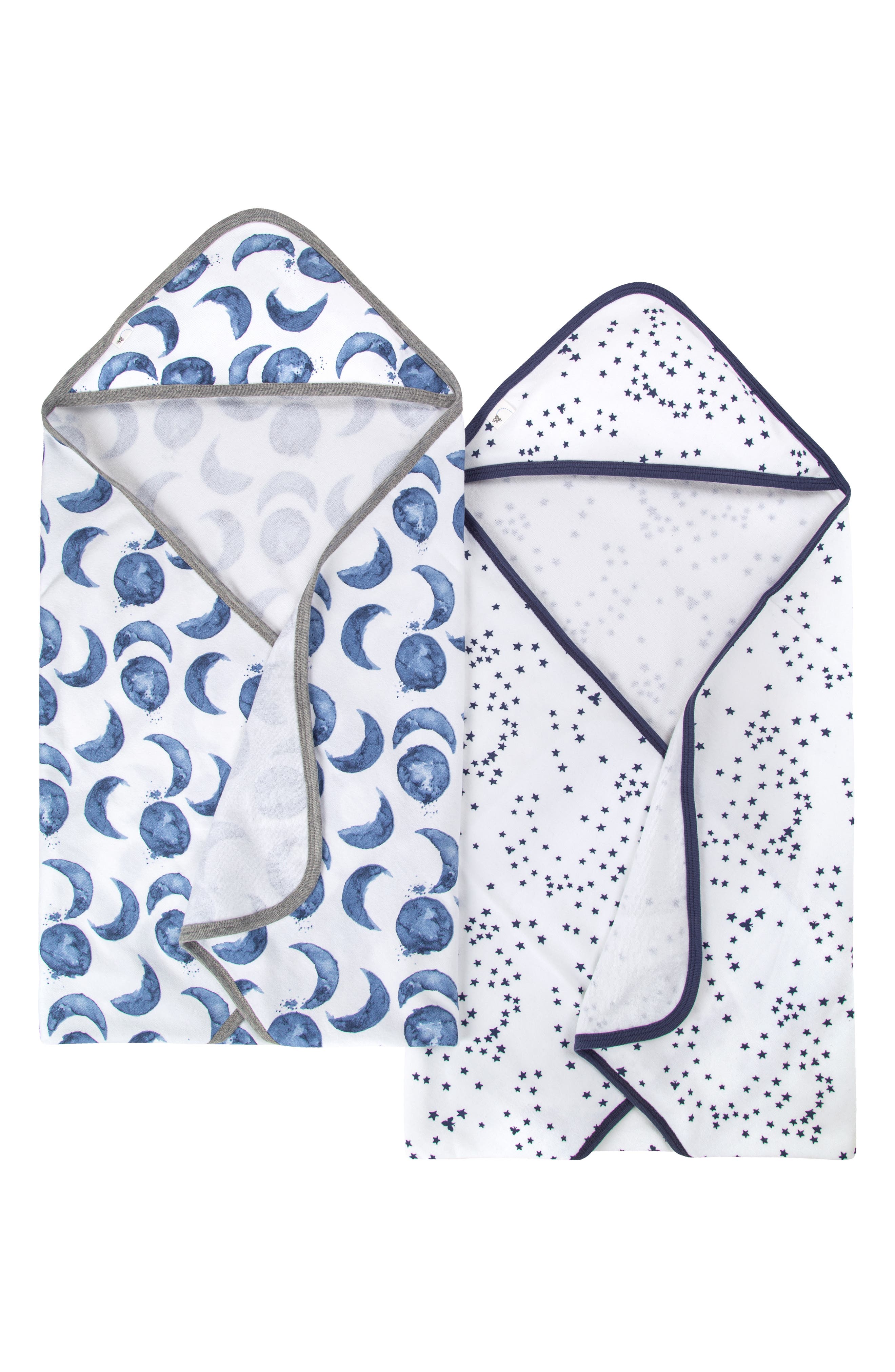 Burt s Bees Baby 2-Pack Organic Cotton Hooded Towels in Indigo