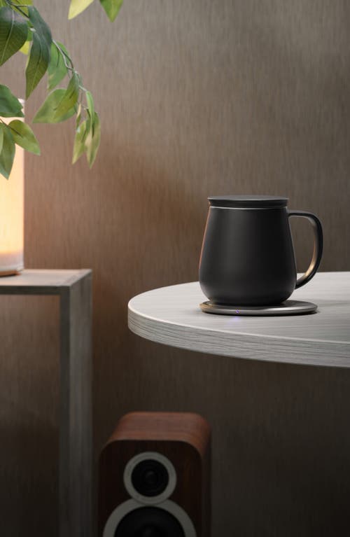 Ohom Ui+ Mug & Warmer Set In Inkstone Black