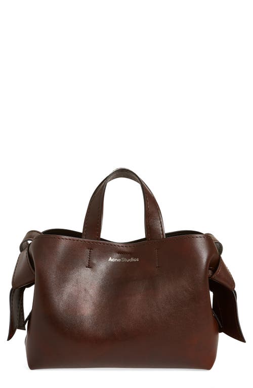 Musubi Leather Tote in Dark Brown