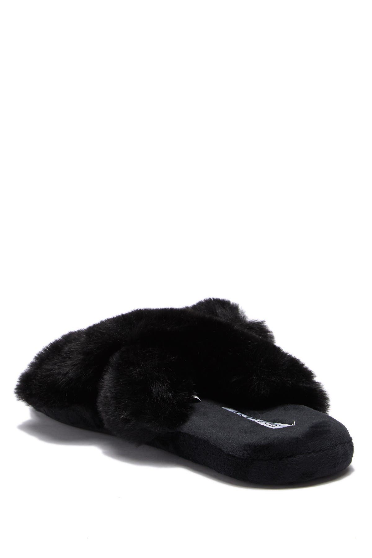 steve madden crissy faux fur slipper