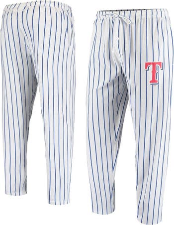 Concepts Sport Men's White Texas Rangers Vigor Pinstripe Pants