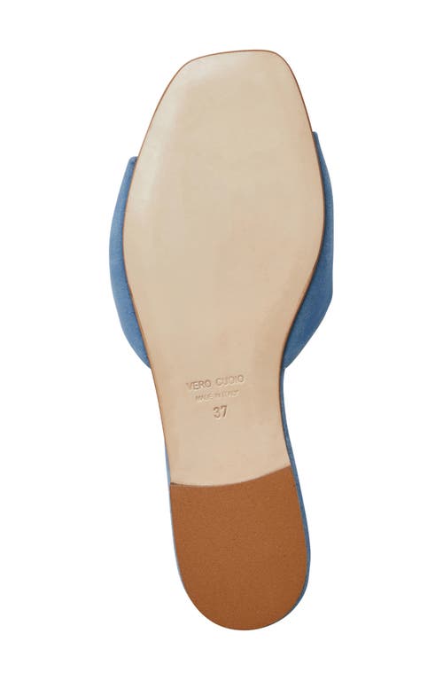 Bruno Magli Fabia Slide Sandal In Light Blue Suede