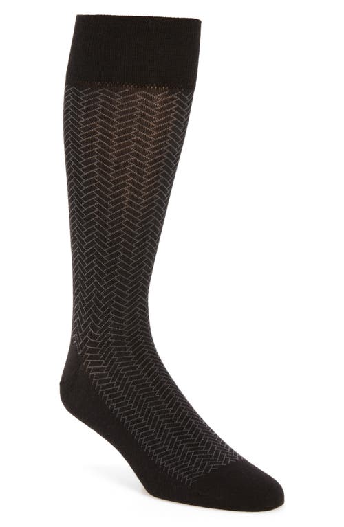 Geometric Dress Socks in Black