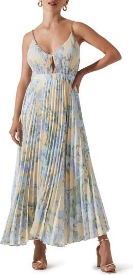 Loralee Floral Pleated Midi Dress