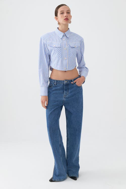 NOCTURNE NOCTURNE BOYFRIEND JEANS WITH SIDE COMBINATION ZIPPER