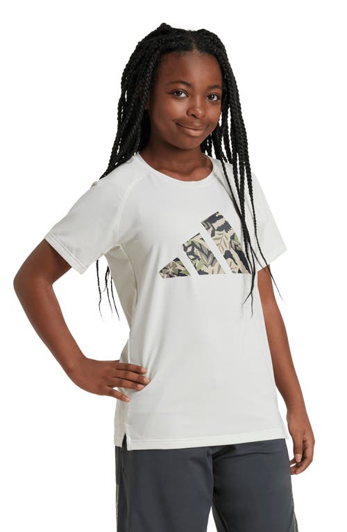 Shop Adidas Originals Adidas X Disney Kids' 'the Lion King' Graphic T-shirt In Logo White/brown/spark