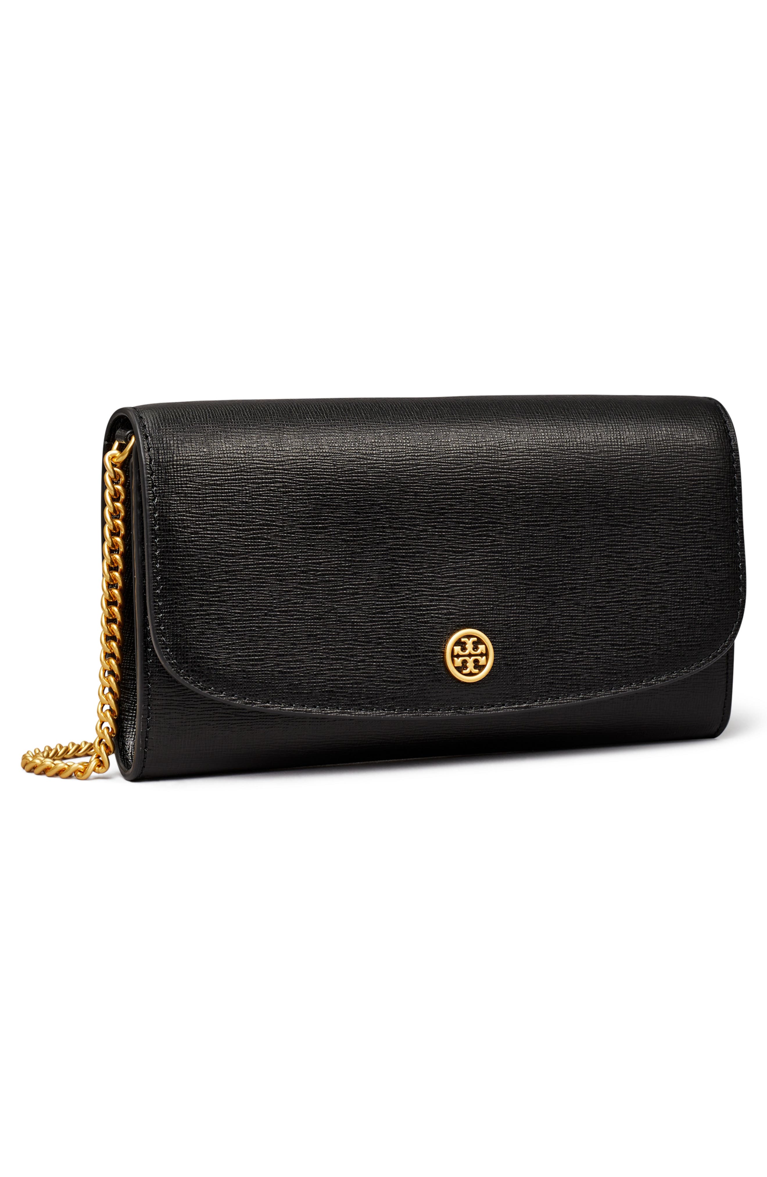 Tory Burch Robinson Leather Wallet on a Chain Nordstrom