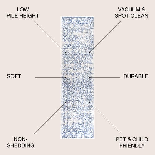 Jonathan Y Ferro Filigree Area Rug In Cream/blue