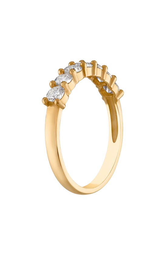 Shop Fzn Moissanite Row Ring In Gold/white