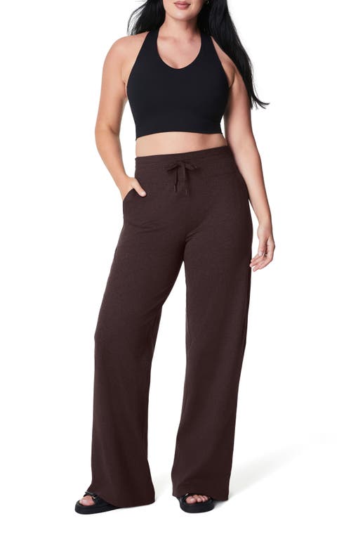 Shop Spanx ® Skysoft Wide Leg Pants In Truffle Brown Heather