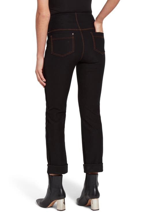 Lyssé High Waist Denim Leggings In Black