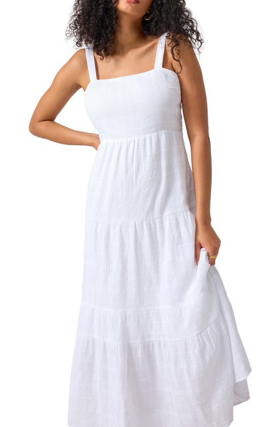 Shop Sanctuary Watching Sunset Tiered Cotton Maxi Dress In White