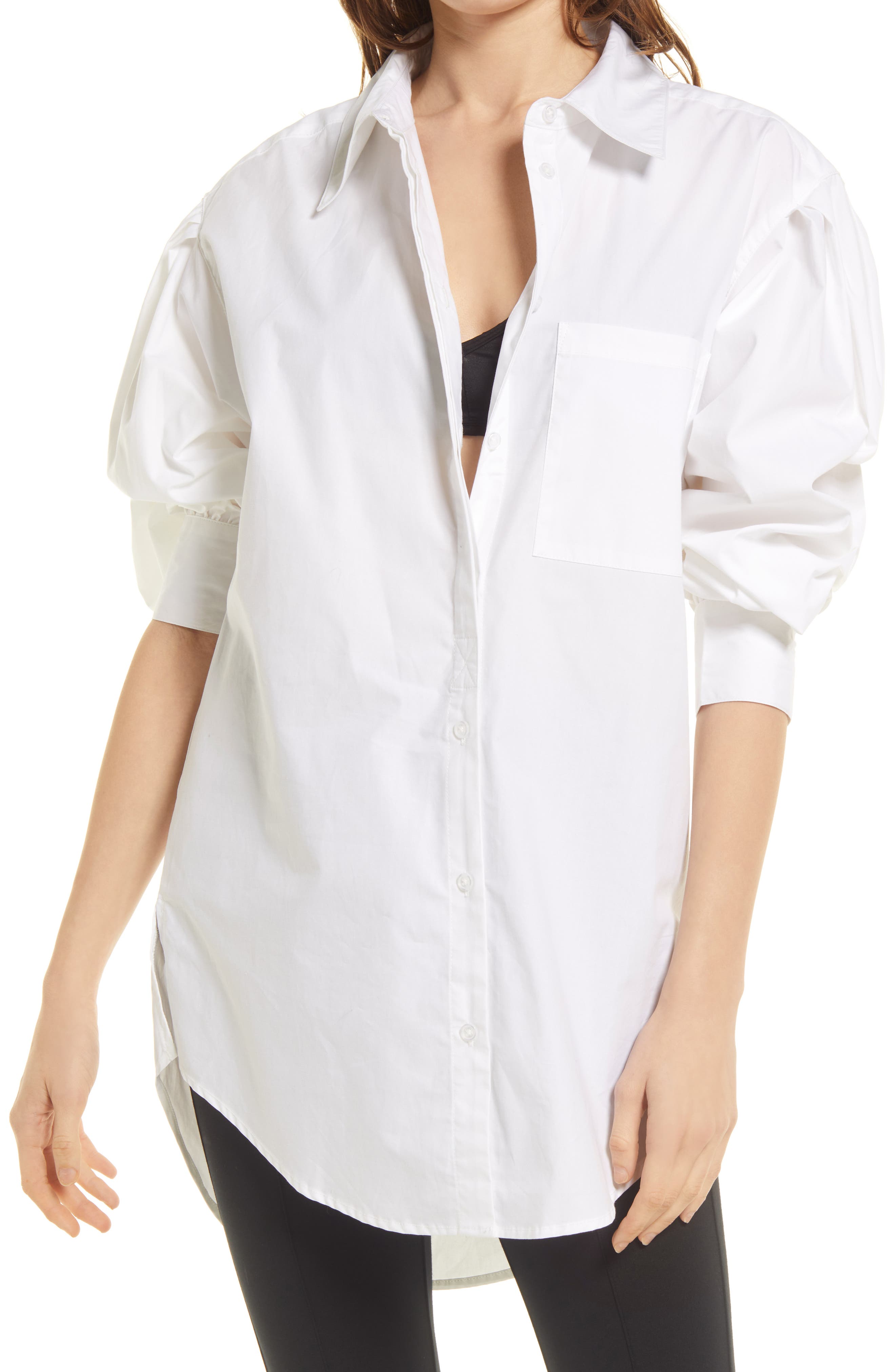 women's poplin button down shirt
