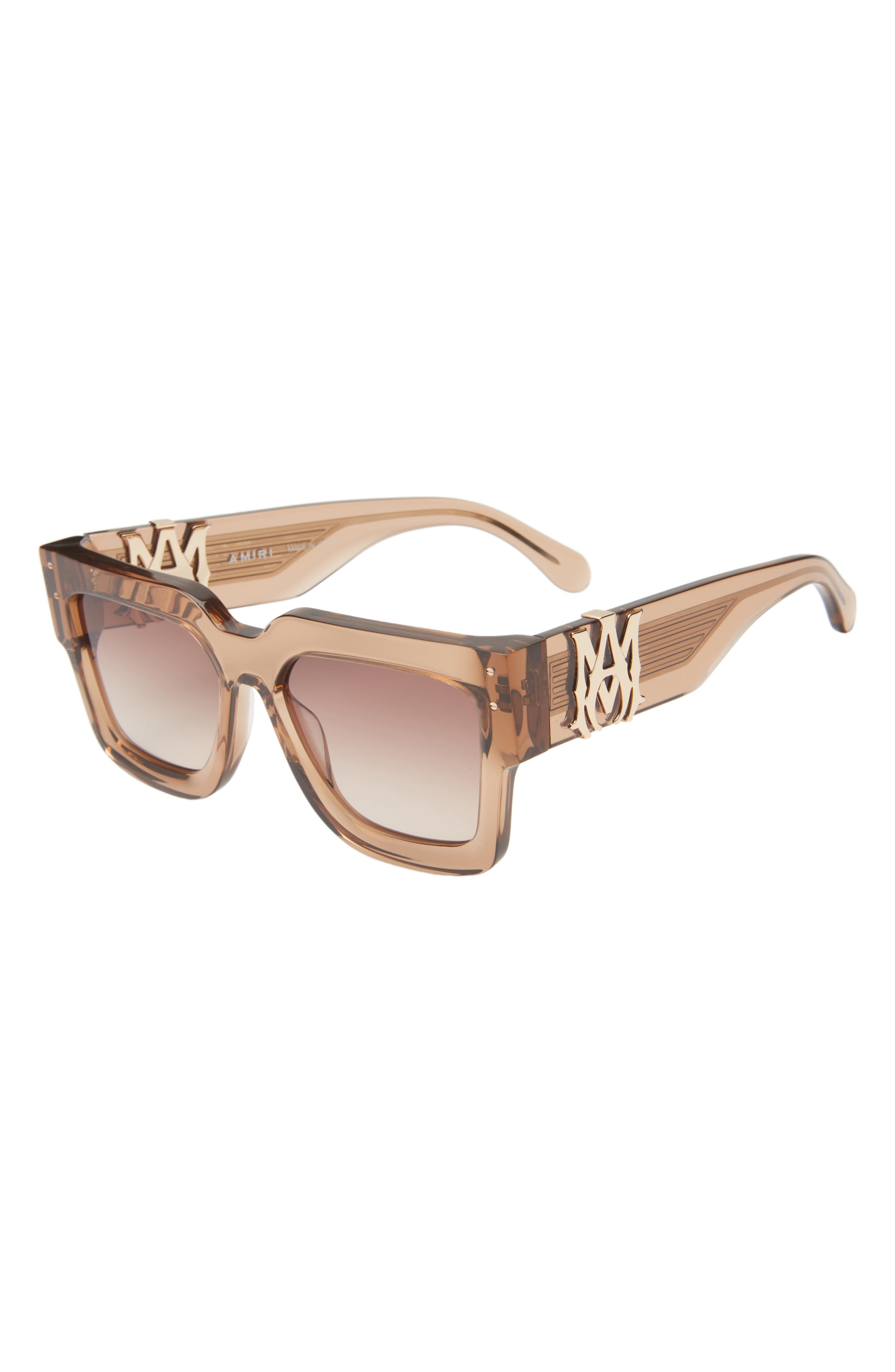 AMIRI Jumbo MA Logo Square Sunglasses in Brown | Smart Closet