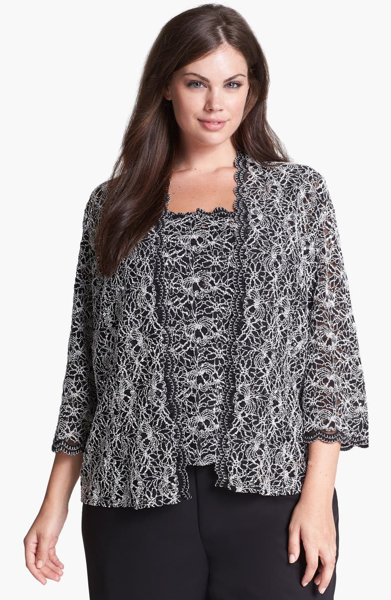 Alex Evenings Embellished Lace Twinset (Plus Size) | Nordstrom