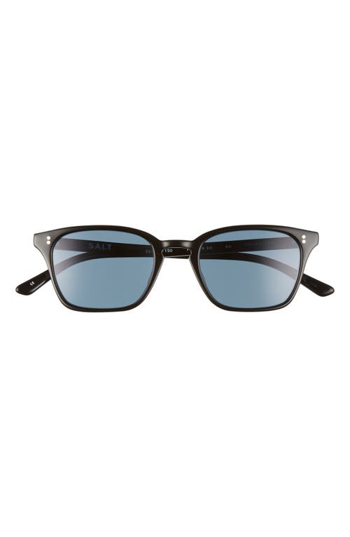 Fuller 50mm Rectangular Polarized Sunglasses in Black/Blue