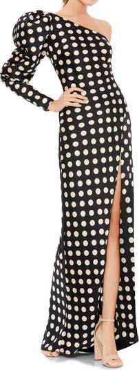 Polka dot hotsell one sleeve dress