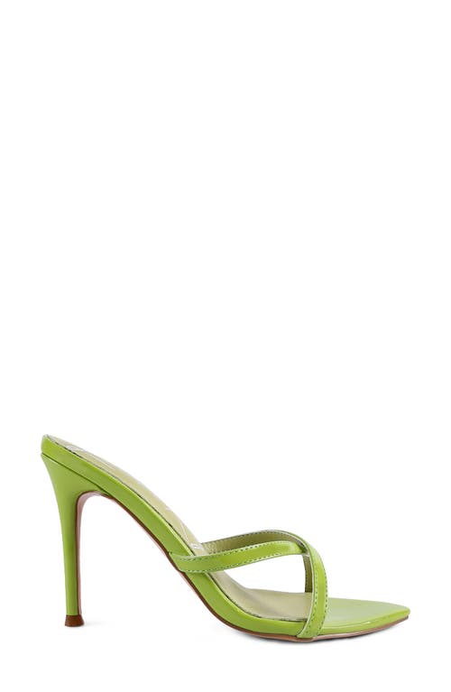 London Rag Spellbound High Heeled Pointed Toe Sandal In Avocado