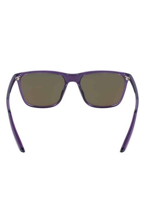 Nike State 55mm Mirrored Square Sunglasses In Canyon Purple/violet Mirror