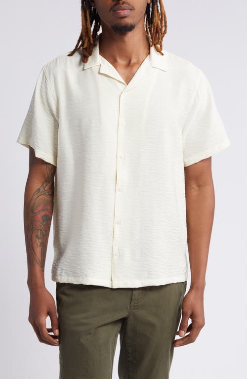 Open Edit Relax Camp Shirt in Ivory Egret 