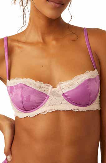 Free People everyday lace longline bra in palest pink