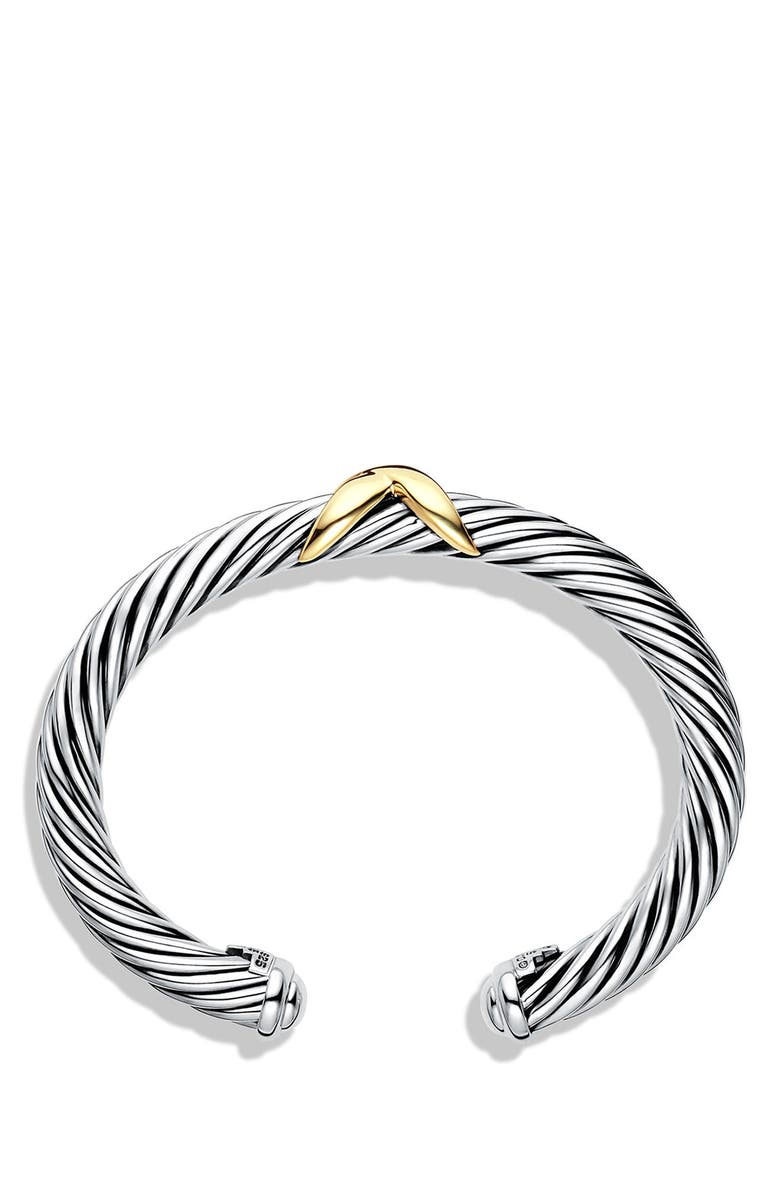 David Yurman X Classic Cable Station Bracelet in Silver with 14K Gold ...