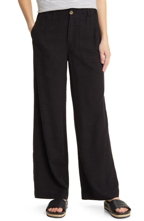 Sky Rise Wide Leg Pants in Black