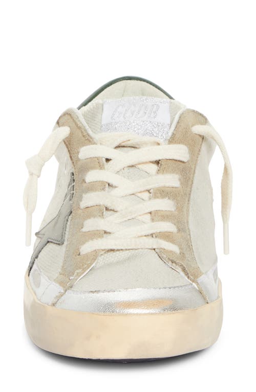 Shop Golden Goose Super-star Low Top Sneaker In Grey/green