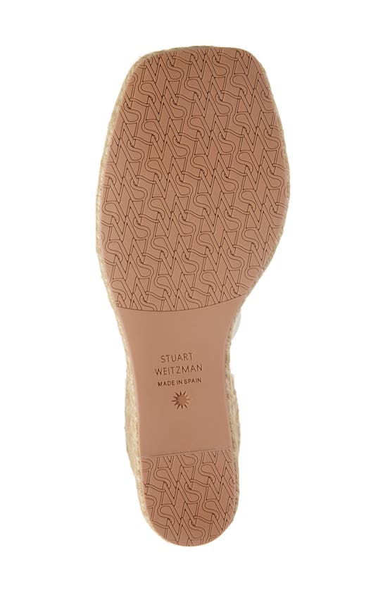 Shop Stuart Weitzman Braided Platform Espadrille Wedge Sandal In Cream