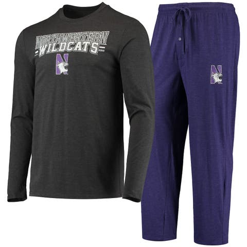 Men's San Francisco Giants Concepts Sport Black/Charcoal Ensemble Slub Long  Sleeve T-Shirt and Allover Pants Sleep Set