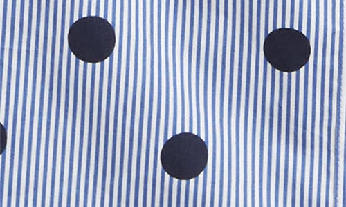 Shop Boden Phoebe Print Cotton Button-up Shirt In Navy, Spot Stripe