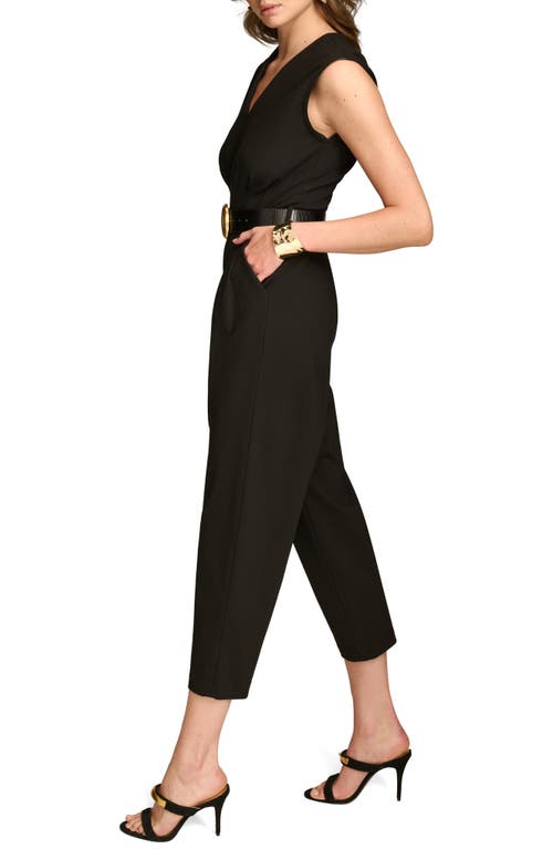 Shop Donna Karan New York Sleeveless Crop Jumpsuit In Black