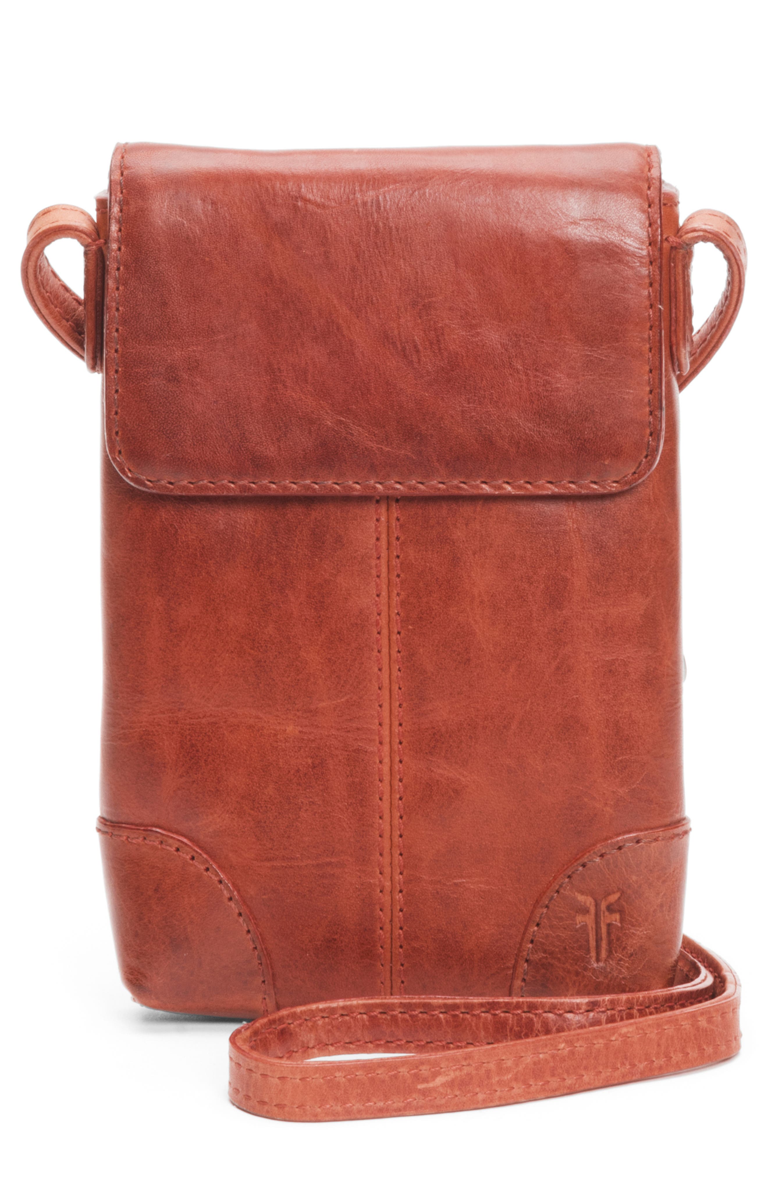 FRYE MELISSA LEATHER CROSSBODY PHONE WALLET 722947866456
