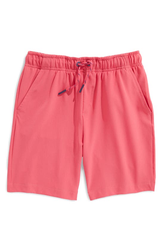 Vineyard Vines Kids' Performance Jetty Shorts In Sailors Red