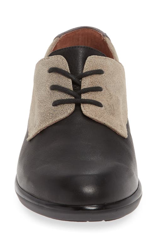 Shop Naot Kedma Colorblock Derby In Black/beige/smoke Leather