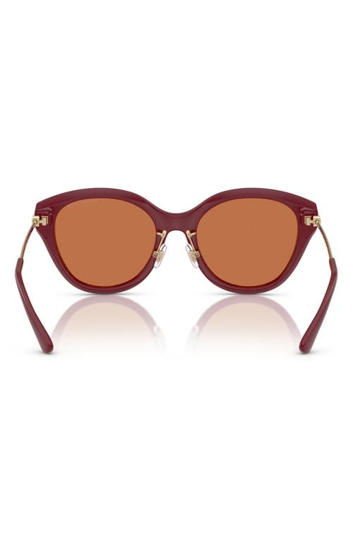 Shop Michael Kors 59mm Round Sunglasses In Dark Red