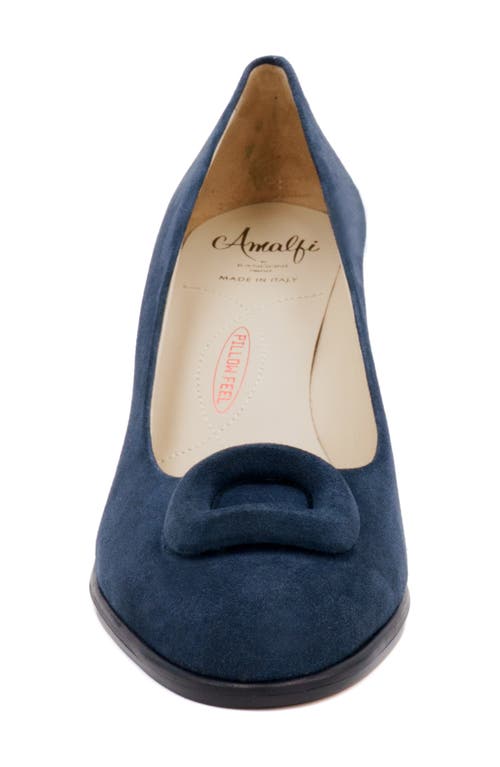 Shop Amalfi By Rangoni Lavinia Block Heel Pump In Navy Cashmere