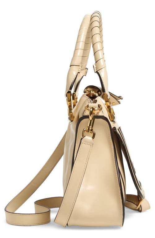 Chloé Small Marcie Leather Satchel In Sweet Beige