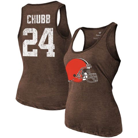 Men's Majestic Threads Deshaun Watson Cream/Brown Cleveland Browns Name &  Number Raglan 3/4 Sleeve T-Shirt