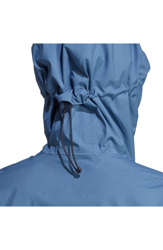 Shop Adidas Originals Adidas Terrex Multi Rain.rdy Waterproof Hooded Rain Jacket In Wonder Steel