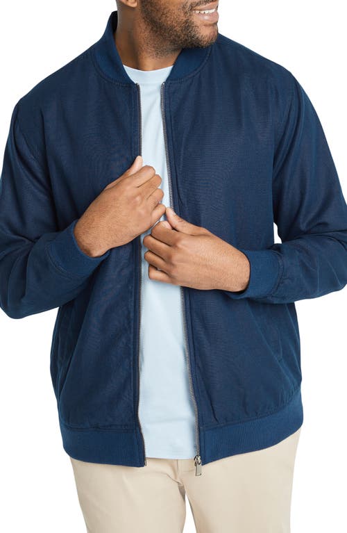 Cullin Cotton Blend Bomber Jacket in Navy
