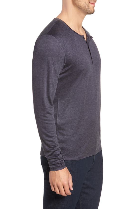 Stone Rose Regular Fit Henley In Navy
