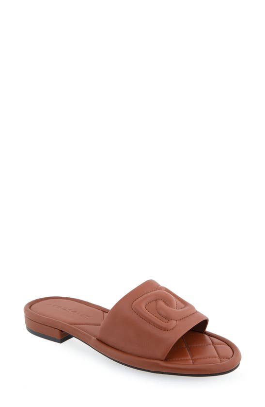 Shop Aerosoles Jilda Slide Sandal In Ginger Bread Leather